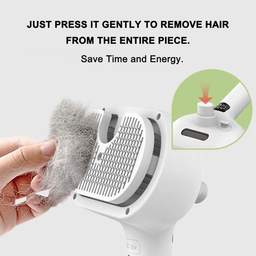 3-in-1 Electric Mist Pet Grooming Brush for Dogs & Cats