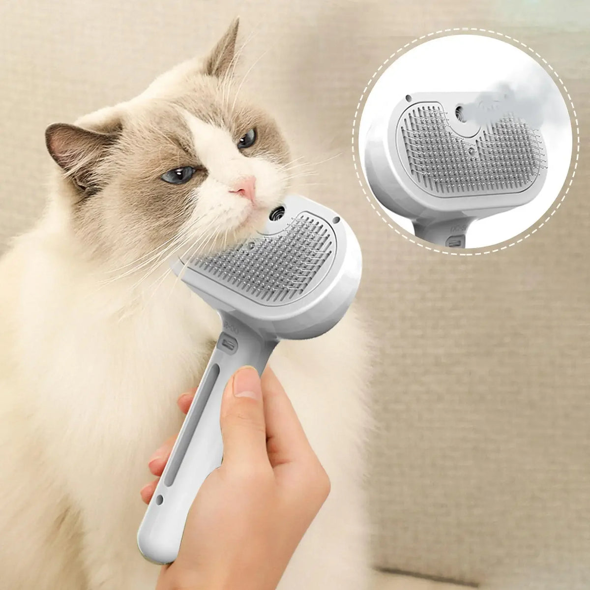 3-in-1 Electric Mist Pet Grooming Brush for Dogs & Cats