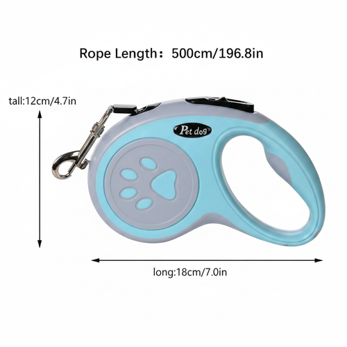 Blue Leash with Dimensions
