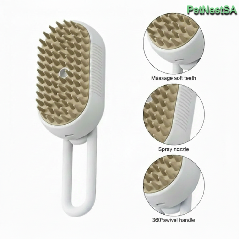 Pet Brush with Bold PetNestSA branding